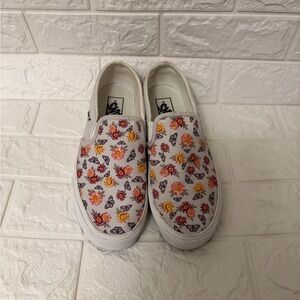 Floral Slip-On Sneakers vans 8.5 women’s